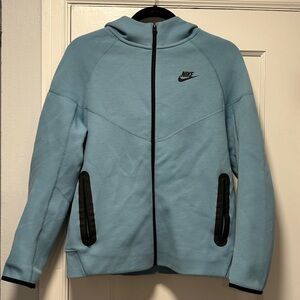 Boys Nike Tech Hoodie - light blue